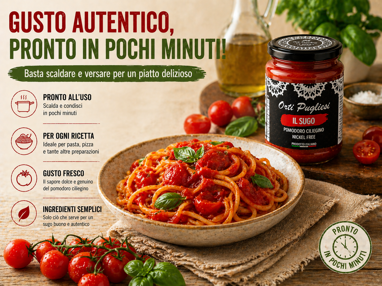Sugo di pomodoro datterino Orti Pugliesi